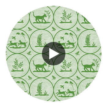 Dooley Green | Thibaut Wallcoverings Circular Swatch | Thibaut