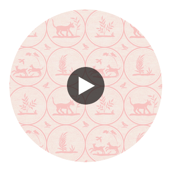 Dooley Pink | Thibaut Wallcoverings Circular Swatch | Thibaut