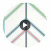 Ventura Blue and Pink | Thibaut Wallcoverings Circular Swatch | Thibaut