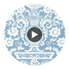 Galway Blue | Thibaut Wallcoverings Circular Swatch | Thibaut