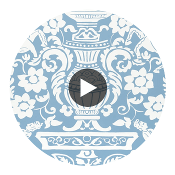 Galway Blue | Thibaut Wallcoverings Circular Swatch | Thibaut