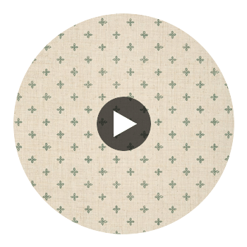 Bethany Green on Off White | Thibaut Wallcoverings Circular Swatch | Thibaut