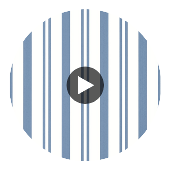 Maggie Stripe Blue | Thibaut Wallcoverings Circular Swatch | Thibaut
