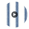 Cambridge Stripe Blue | Thibaut Wallcoverings Circular Swatch | Thibaut