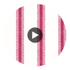 Cambridge Stripe Raspberry | Thibaut Wallcoverings Circular Swatch | Thibaut