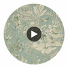 Rosalind Mist | Thibaut Wallcoverings Circular Swatch | Thibaut