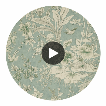 Rosalind Mist | Thibaut Wallcoverings Circular Swatch | Thibaut
