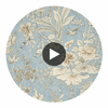 Rosalind Spa Blue | Thibaut Wallcoverings Circular Swatch | Thibaut