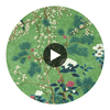 Katsura Emerald | Thibaut Wallcoverings Circular Swatch | Thibaut