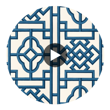 Gateway Navy | Thibaut Wallcoverings Circular Swatch | Thibaut