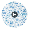 Clear Clouds Blue | Thibaut Wallcoverings Circular Swatch | Thibaut