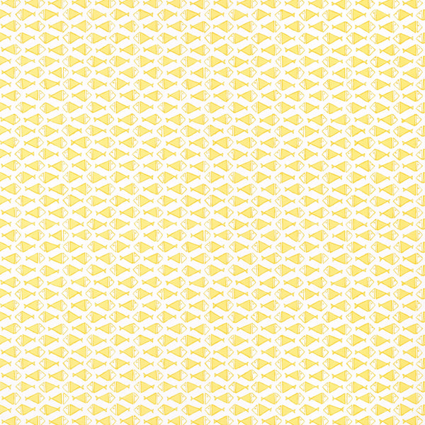 Pisces Yellow - Golden Yellow Wallcovering | Thibaut