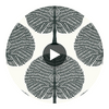 Mulberry Tree Black and White | Thibaut Wallcoverings Circular Swatch | Thibaut