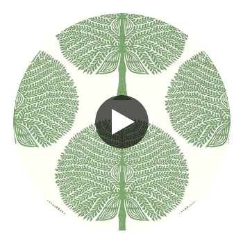 Mulberry Tree Green | Thibaut Wallcoverings Circular Swatch | Thibaut