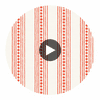 New Haven Stripe Coral | Thibaut Wallcoverings Circular Swatch | Thibaut