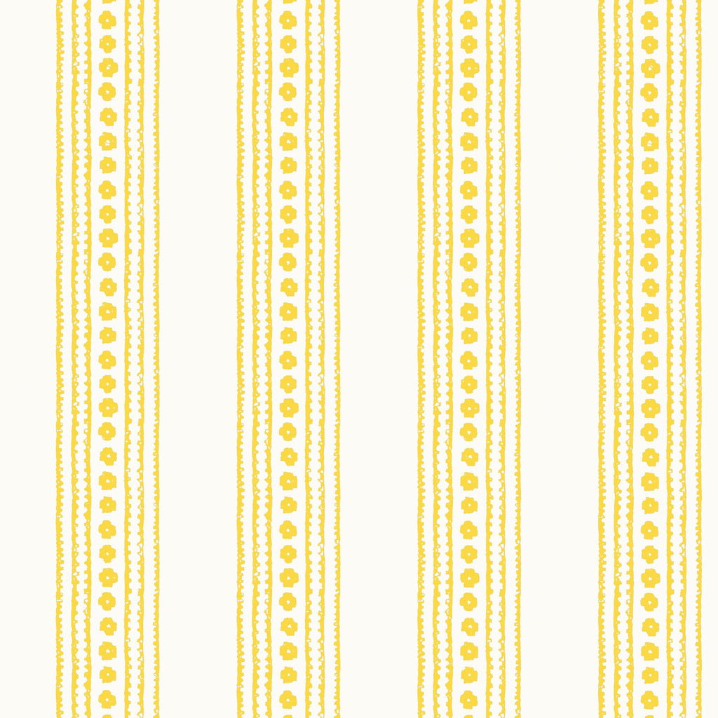 New Haven Stripe Yellow - Yellow Wallcovering | Thibaut