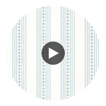 New Haven Stripe Spa Blue | Thibaut Wallcoverings Circular Swatch | Thibaut