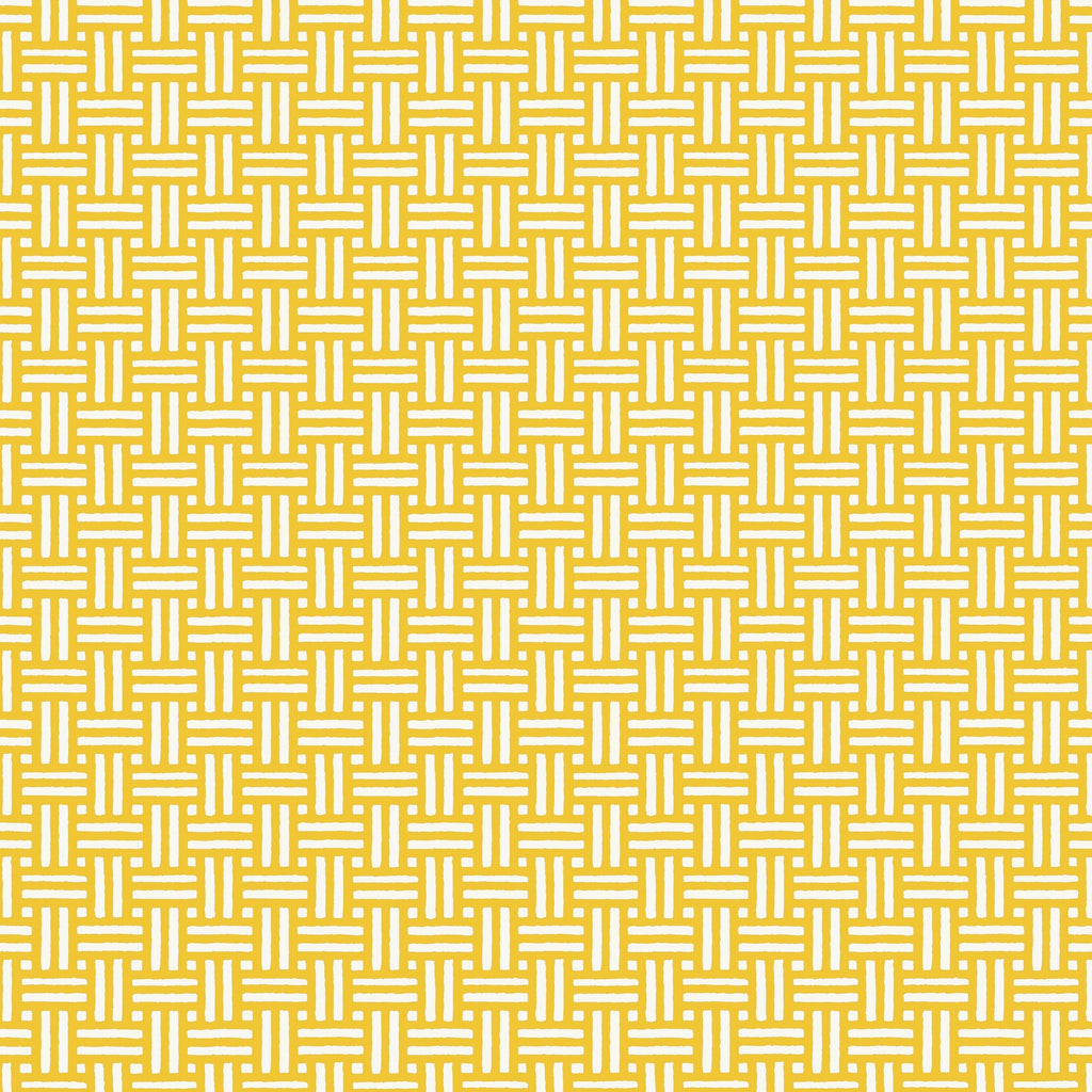 Piermont Yellow - Golden Yellow Wallcovering | Thibaut
