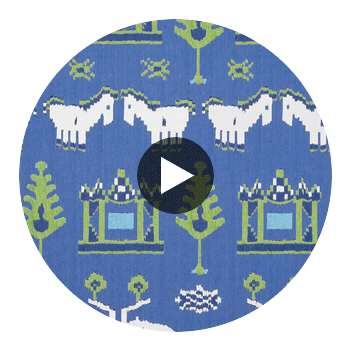 Kingdom Parade | Thibaut Wallcoverings Circular Swatch | Thibaut