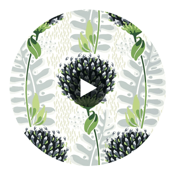 Tiverton Black | Thibaut Wallcoverings Circular Swatch | Thibaut
