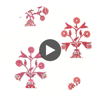 Indian Flower | Thibaut Wallcoverings Circular Swatch | Thibaut
