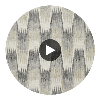Stockholm Chevron Black and Grey | Thibaut Wallcoverings Circular Swatch | Thibaut