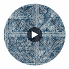 Timbuktu Navy | Thibaut Wallcoverings Circular Swatch | Thibaut