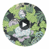 Honshu Grey | Thibaut Wallcoverings Circular Swatch | Thibaut
