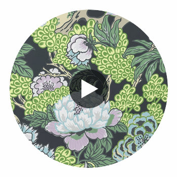 Honshu Grey | Thibaut Wallcoverings Circular Swatch | Thibaut