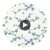 Sakura Blue | Thibaut Wallcoverings Circular Swatch | Thibaut