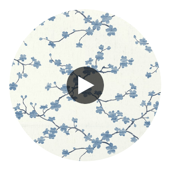 Sakura Blue | Thibaut Wallcoverings Circular Swatch | Thibaut