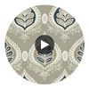 Midland Grey | Thibaut Wallcoverings Circular Swatch | Thibaut