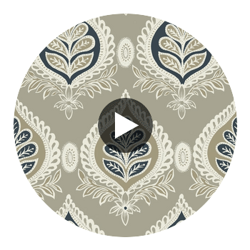 Midland Grey | Thibaut Wallcoverings Circular Swatch | Thibaut