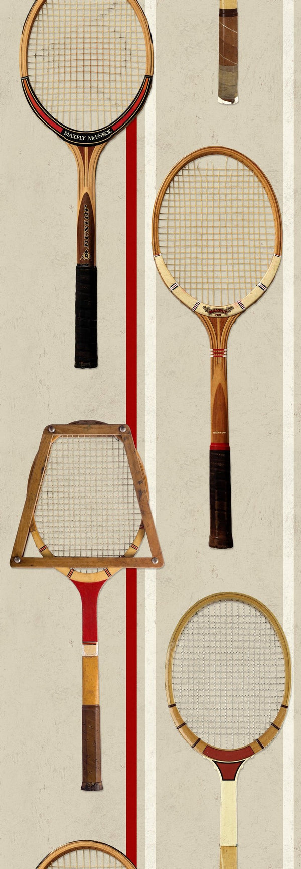 The Game - Taupe, Black, Green, Red, Brown Wallcovering | Mind the Gap