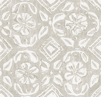 Chimney Cake Icing - White, Grey Wallcovering | Mind the Gap
