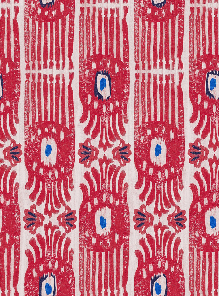 Ikat Raspberry Ripple  Wallpaper | Mind The Gap
