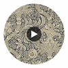 Indian Nickel Charcoal | William Morris Circular Swatch | DW
