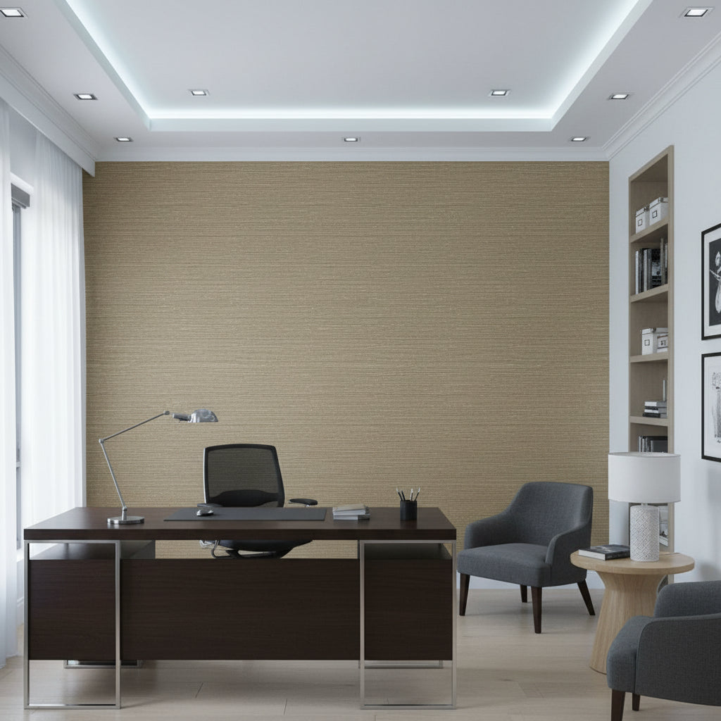 Milbanks Metallic Grasscloth Vinyl | Hollywood Wallcoverings