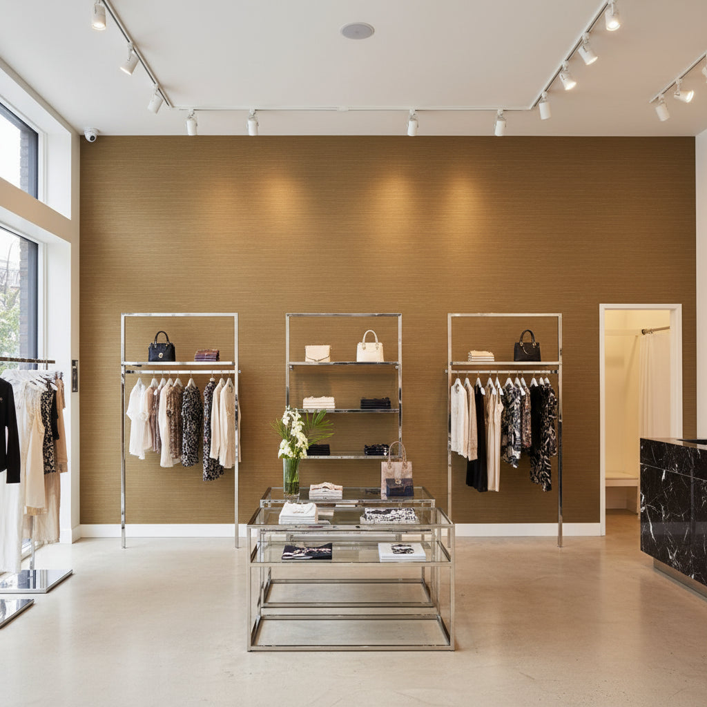Milbanks Metallic Grasscloth Vinyl | Hollywood Wallcoverings