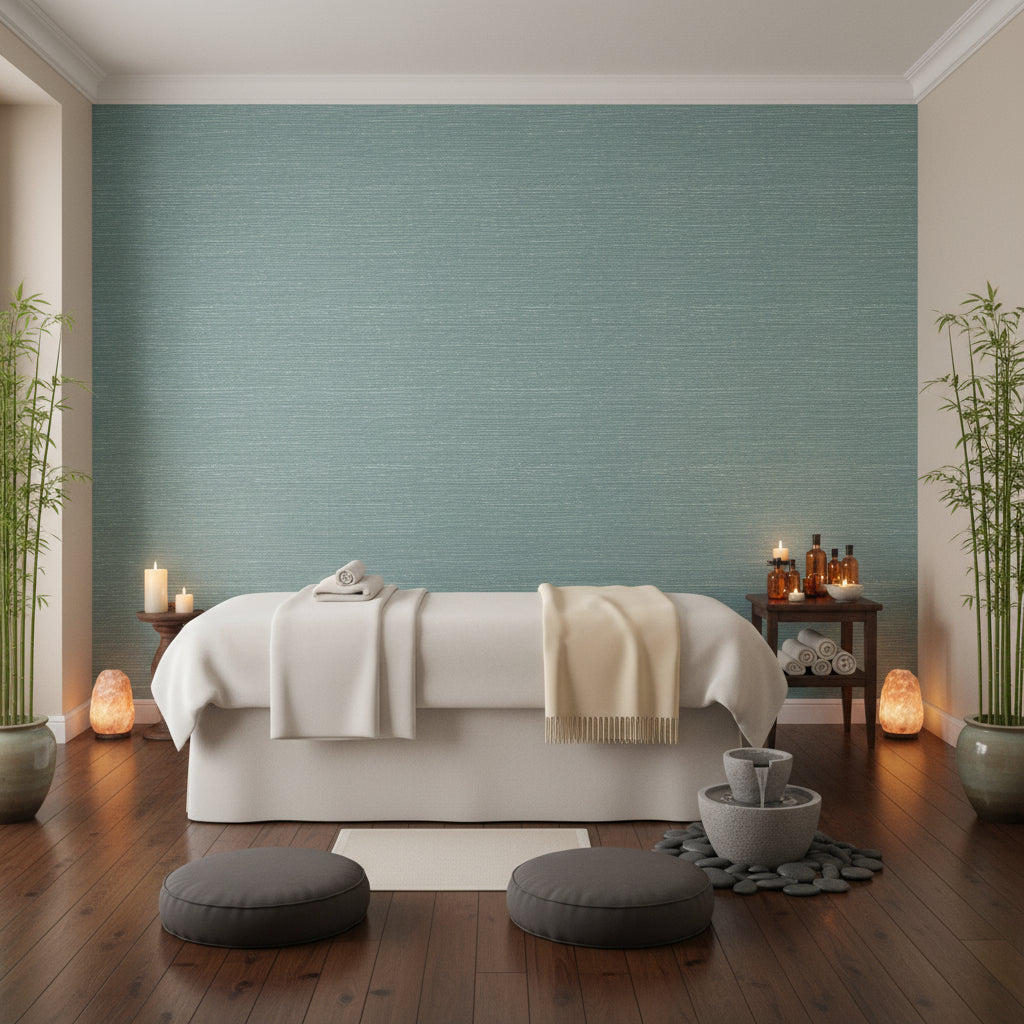 Milbanks Metallic Grasscloth Vinyl | Hollywood Wallcoverings