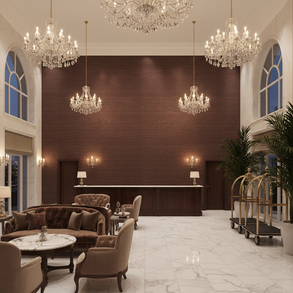 Milbanks Metallic Grasscloth Vinyl | Hollywood Wallcoverings
