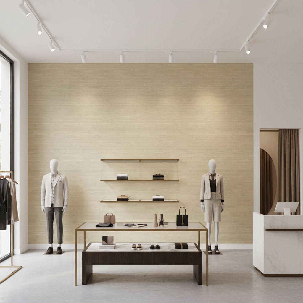 Milbanks Metallic Grasscloth Vinyl | Hollywood Wallcoverings
