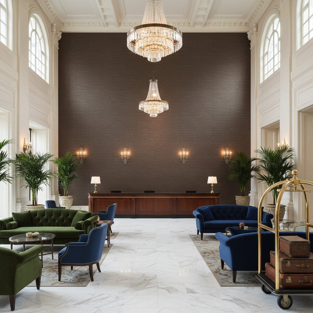Martin's Metallic Grasscloth Vinyl | Hollywood Wallcoverings