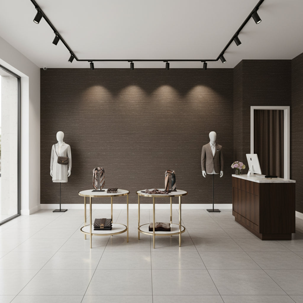 Martin's Metallic Grasscloth Vinyl | Hollywood Wallcoverings