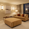 Front Royal Wheat Upholstered Ottoman | Architectural Fabrics