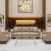 Brushed Linen Weave Natural Linen Upholstered Sofa | Architectural Fabrics