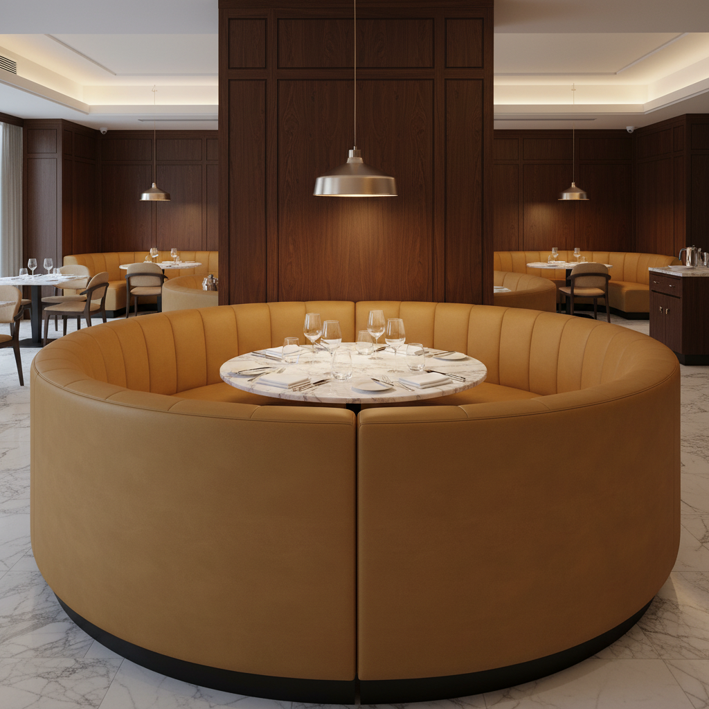 Luxury Cay - Butterum Upholstered Banquette | Architectural Fabrics