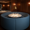 Marigot - Cobalt Upholstered Banquette | Architectural Fabrics