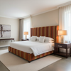 Sugar Mill Stripe - Tango Upholstered Headboard | Architectural Fabrics
