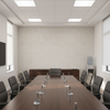 Vomera Pearl Faux Tile | Hollywood Wallcoverings - Conference Room commercial room setting